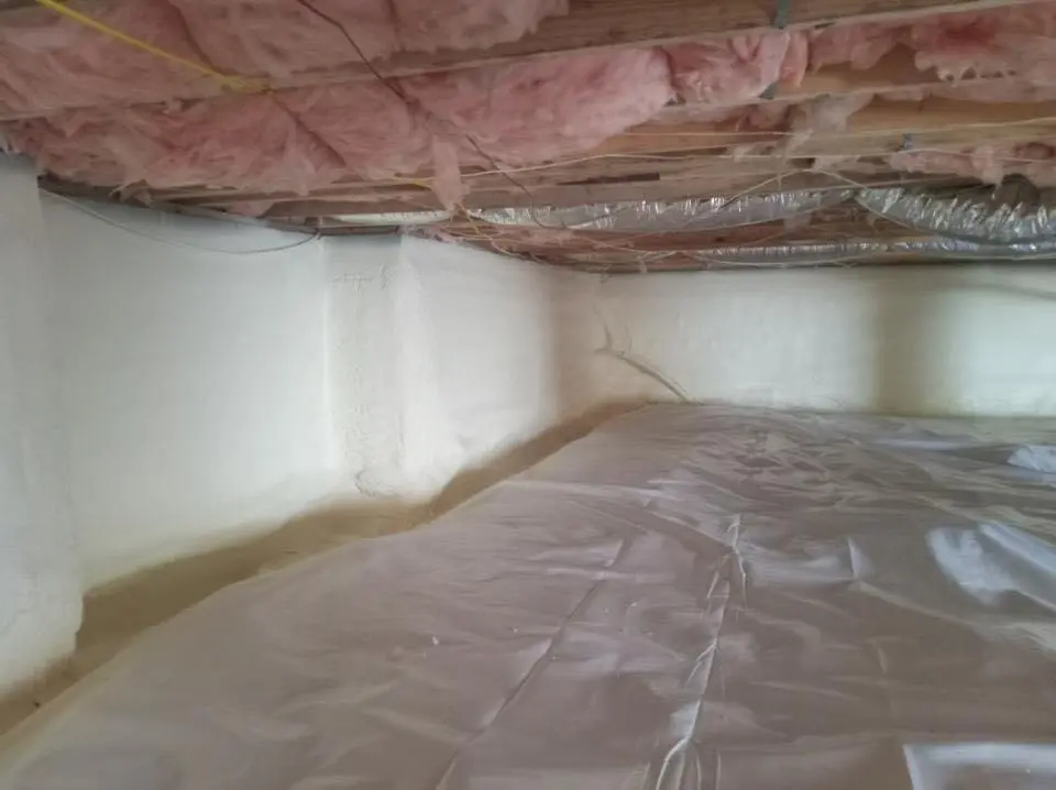 Crawl space encapsulation with closed-cell spray foam for Spray Foam Roofing in Bethel Park